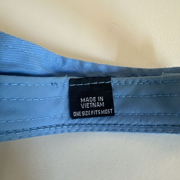 Drake DPF Fishing Logo Visor Carolina Blue Cotton Twill Low Profile Hat Cap - Picture 5 of 5